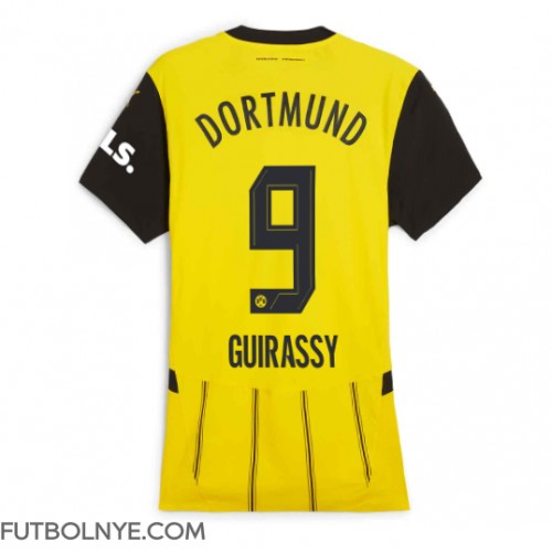 Camiseta Borussia Dortmund Serhou Guirassy #9 Primera Equipación para mujer 2024-25 manga corta